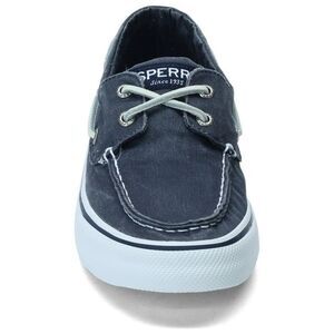 Sperry Blue and White Boat Shoes with Canvas Upper
